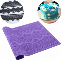 silicone flower pattern mat fondant cake lace embossed cake mold sugar lace mat cake embossing sguar lace pad decorating tool