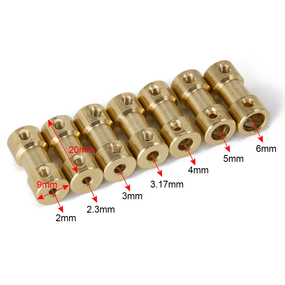 AXSPEED 10pcs Brass Flexible Motor Shaft Coupling Coupler Transmission Connector for Toy Model Boat Cardan Joint | Игрушки и хобби