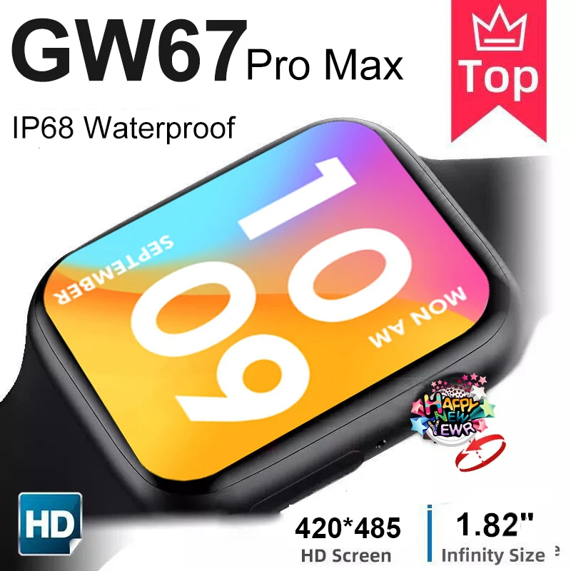 

Смарт-часы GW67 Pro Max, водостойкие, IP68, 1,82 дюйма, с Bluetooth