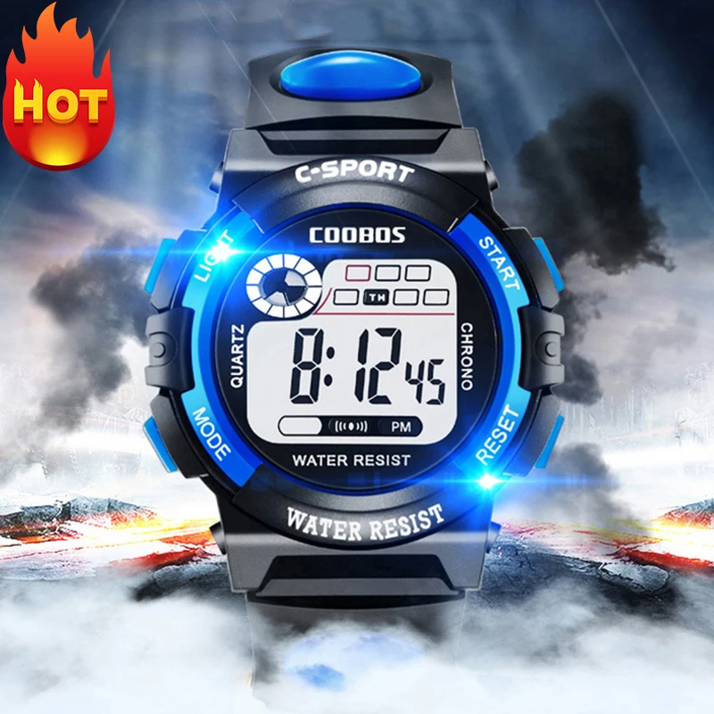 

Sports Watch For Kids New Waterproof Led Digital Watch Super Light Silicone Strap Boys Girls Gifts Watch Luminous reloj infantil