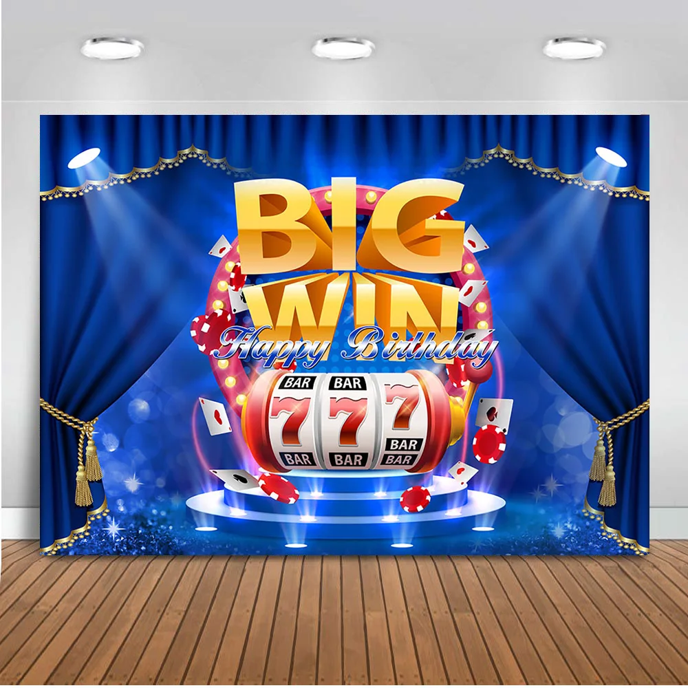 Фон для фотосъемки с изображением большой выигрышной бары на день рождения