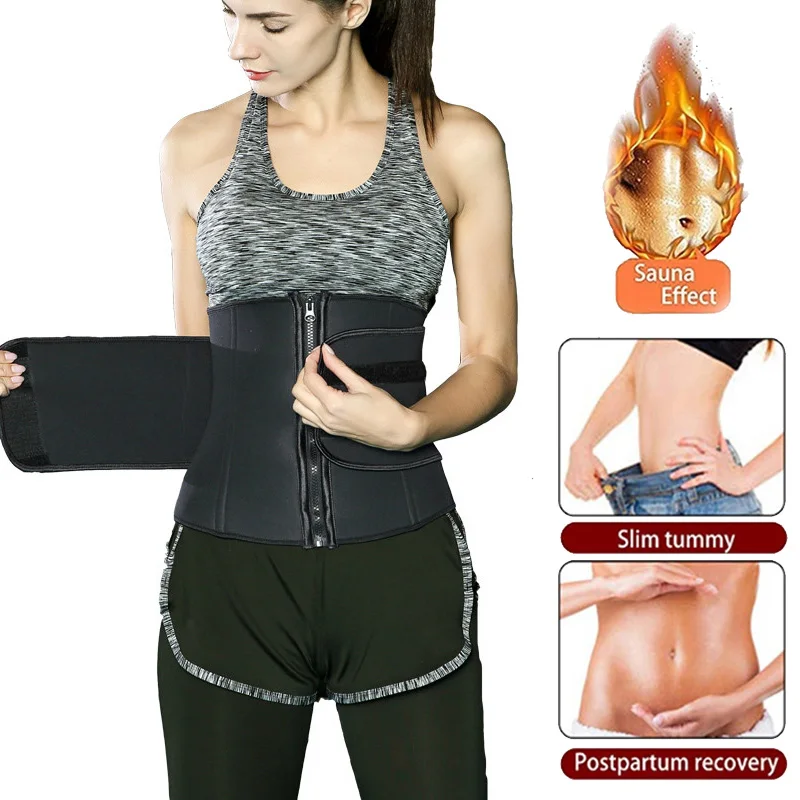 

Корсет для талии и тела, неопреновый корсет с 7 стальными косточками, с молнией, корсет для сауны и пота