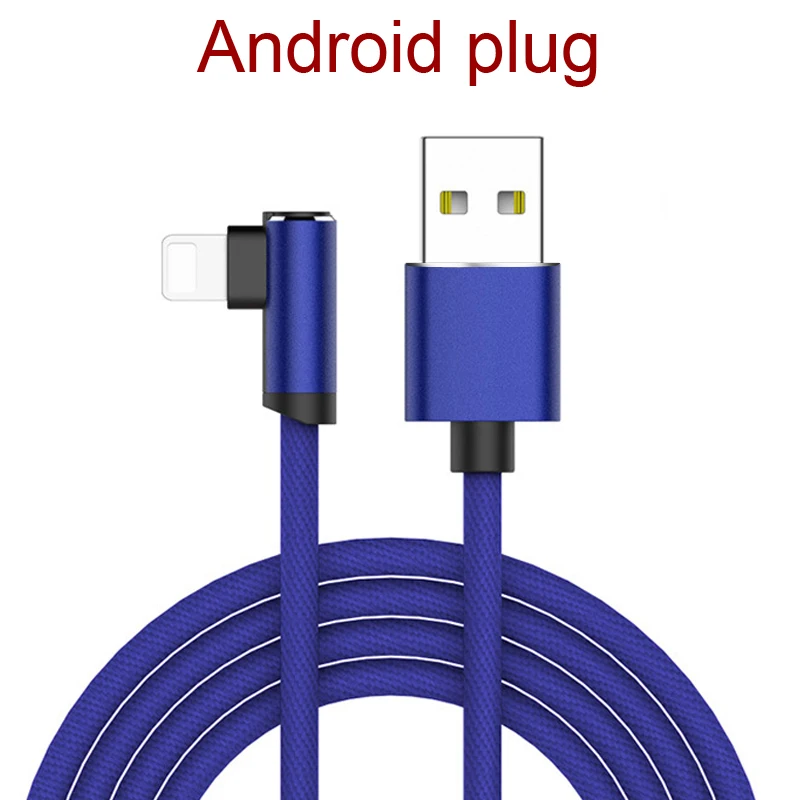 blue Android plug Прямоугольный разъем для быстрой зарядки и передачи данных - Цвет: blue Android plug