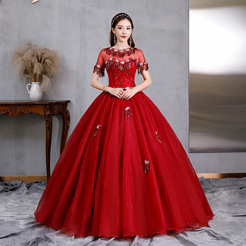vestidos 15 años vino – vestidos 15 años rojo con envío gratis AliExpress version
