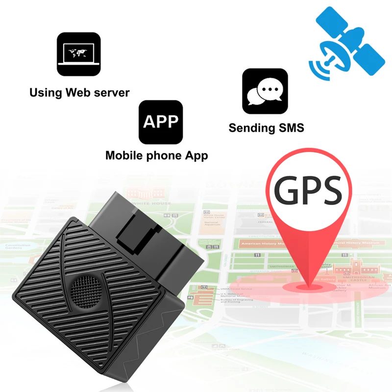 Tiptop OBD2 GPS автомобильный трекер устройство для отслеживания в реальном времени