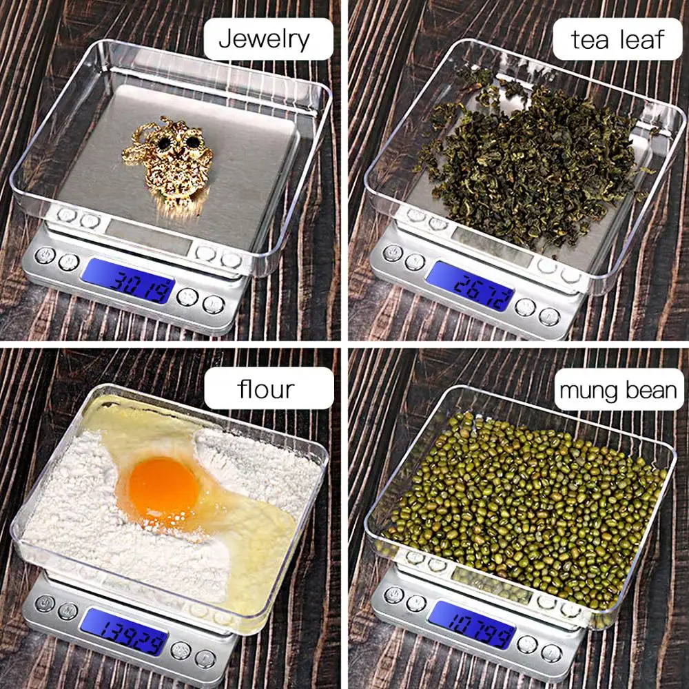 

0.01/ 0.1/1g Digital Pocket Kitchen Scale 0.01g Precision Backlight Weighing Scale Measuring Tools 0.1g for Jewelry 100/200/300g
