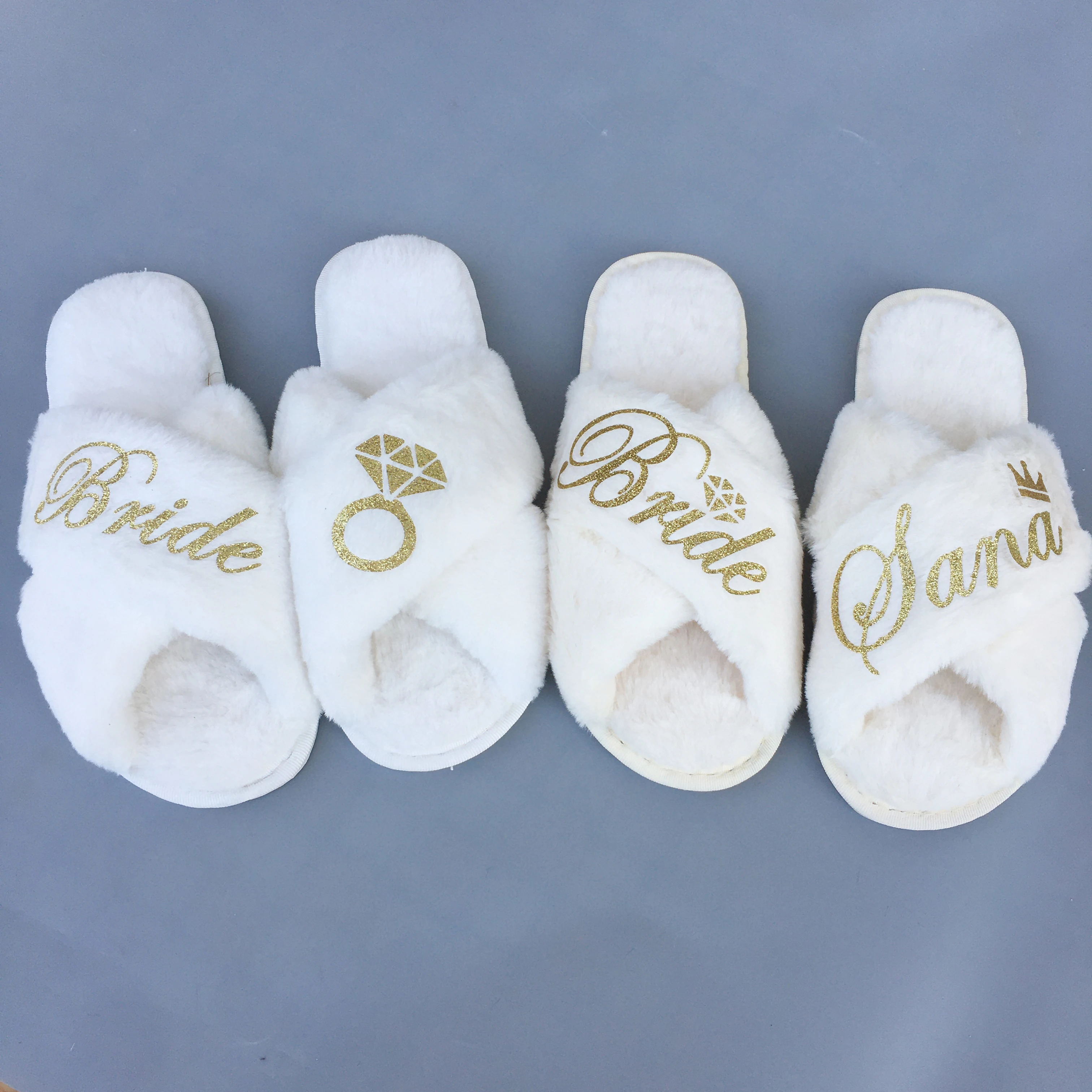 Уникальные индивидуальные мягкие Меховые тапочки для девичника подружки
