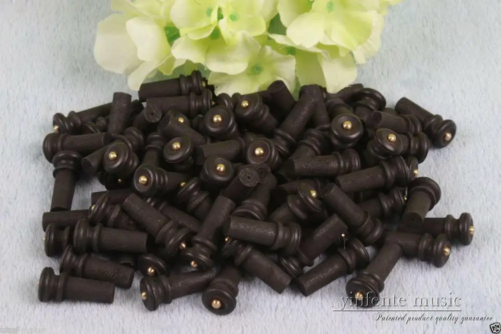 

10pcs 4/4 Violin End pin black solid wood Violin parts/Accessories