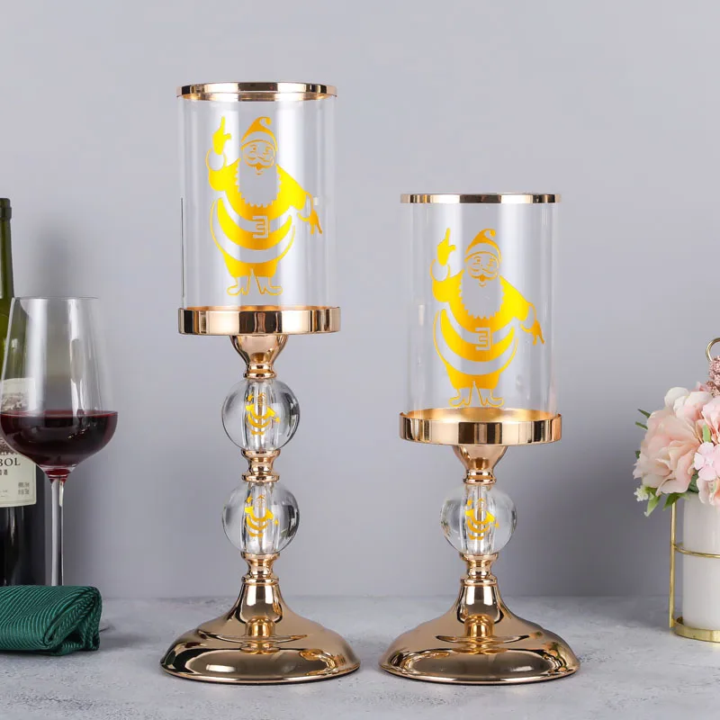 2020 новый дизайн рождественские хрустальные подсвечники в европейском стиле для