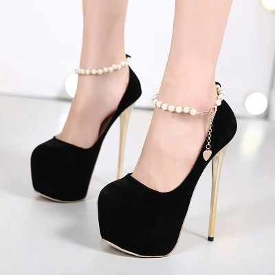 

2021 autumn new temperament sexy super high-heeled stiletto fashion large size with heel single shoes women's shoes
