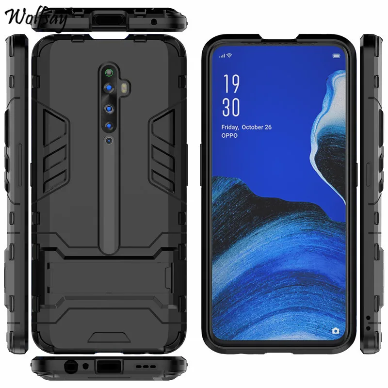 wolfsay fitted case for oppo reno2 f case shockproof rubber hard back phone bumper case for oppo reno2 f cover for oppo reno2 f free global shipping