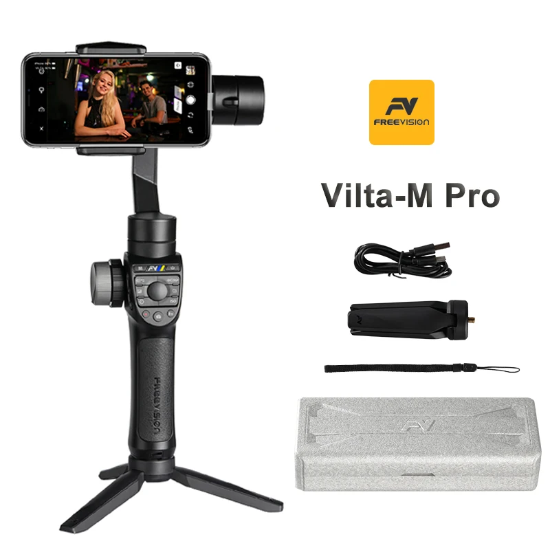 Freevision Vilta-M Pro 3-осевой карданный стабилизатор смартфона для телефона IPhone huawei Gopro Vlog samsung стабилизатор для мобильного телефона