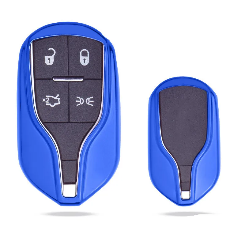 Цветной мягкий из ТПУ чехол для автомобильного ключа Maserati Levante ghibl5. Чехол смарт