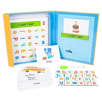 new 3d children magnetic toys word spelling game set alphabet letters cards set preschool early montessori educational toy gift
