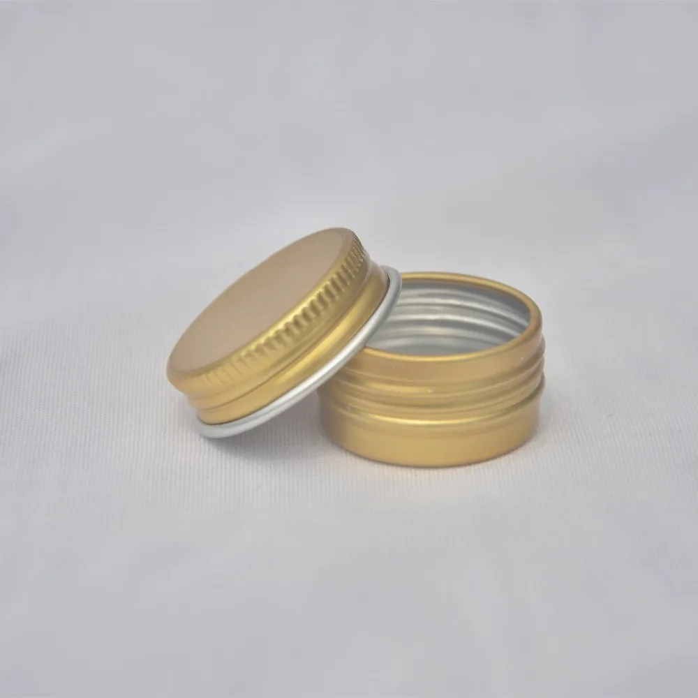 _ Пустые круглые алюминиевые Бальзамы для губ косметической упаковки 5cc банка