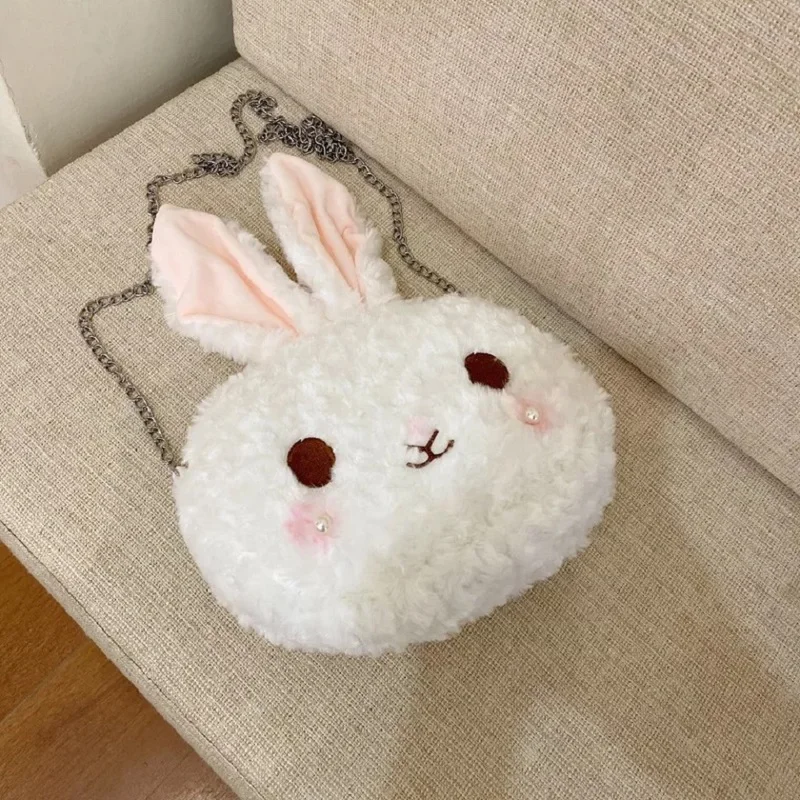 Симпатичная плюшевая сумка-мессенджер с кроликом кошелек плюшевый Карманный