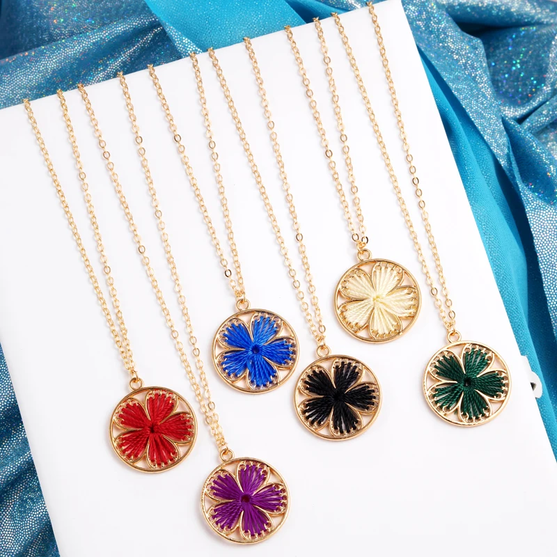 Милые модные ожерелья и кулоны из кубического циркония в форме сердца цветка