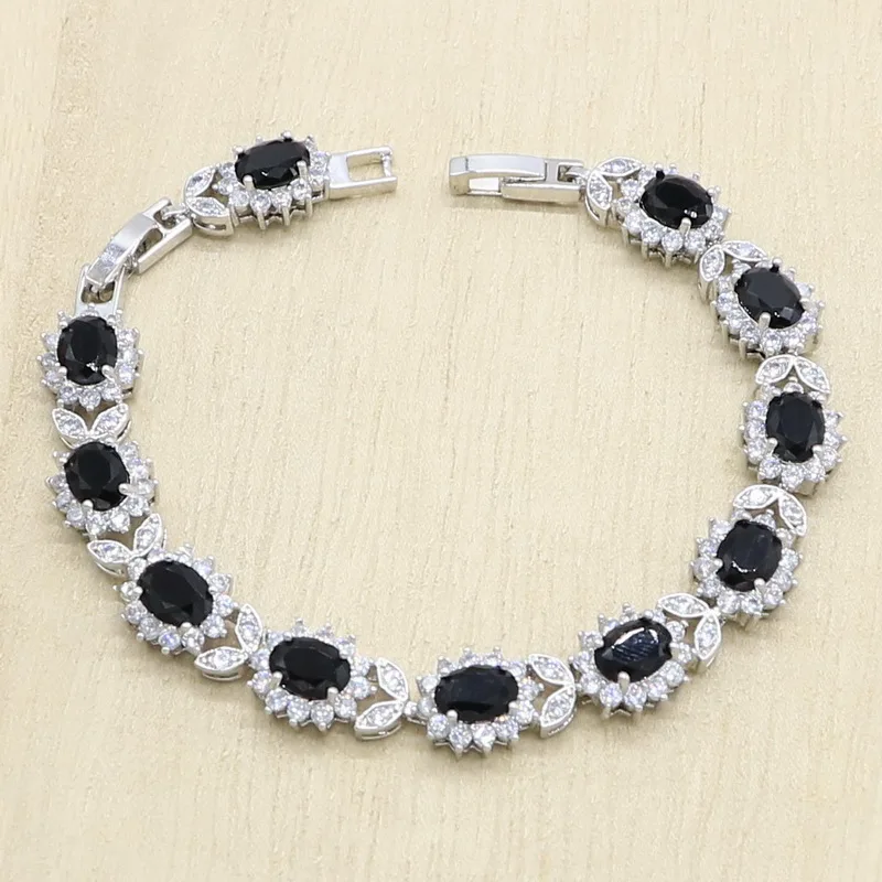 Серый жемчуг серебристый цвет искусственный черный циркон браслет кольцо серьги