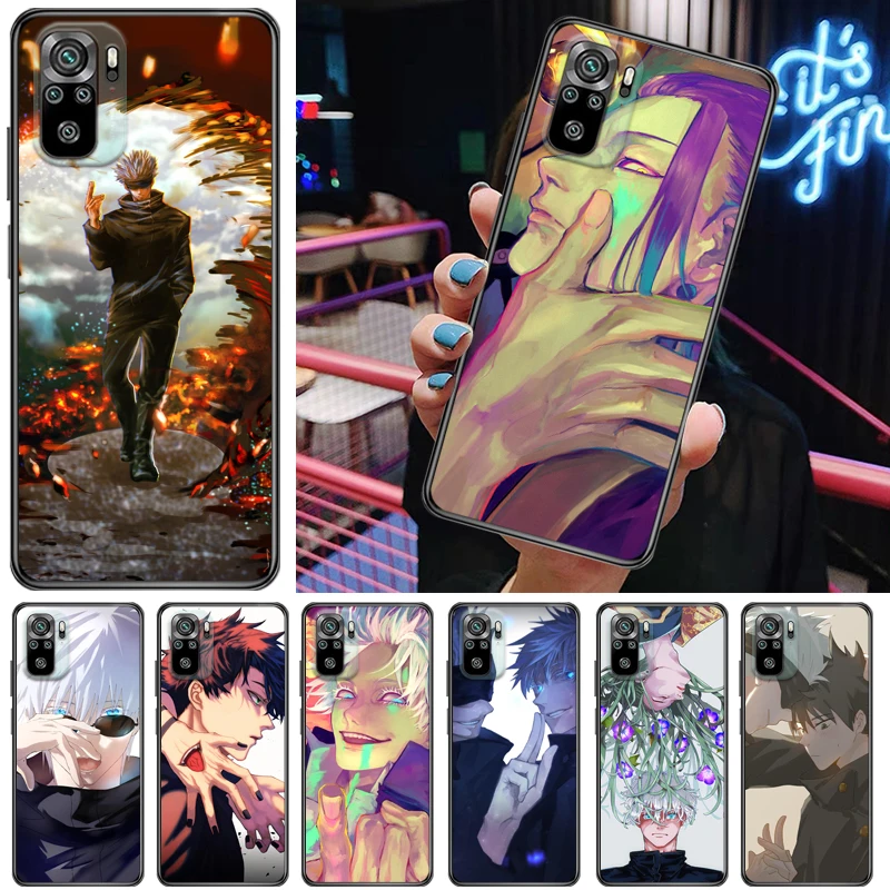 

Jujutsu Kaisen Fushiguro Megumi Yuji Itadori Satoru Gojo Sukuna Phone Case For Xiaomi Redmi Note 10T 5G 10S 10X 10 Soft TPU