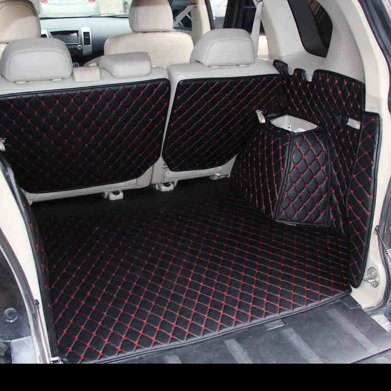 fiber leather car trunk mat for mitsubishi outlander 2006 2007 2008 2009 2010 2011 2012 2013 2nd generation car accessories