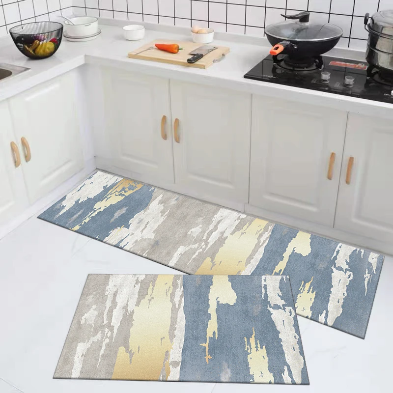 

Non-slip Kitchen Mat Modern Entrance Doormat Balcony Beside Mats Bathroom Carpet Long Kitchen Rug Nordic Hallway Carpet
