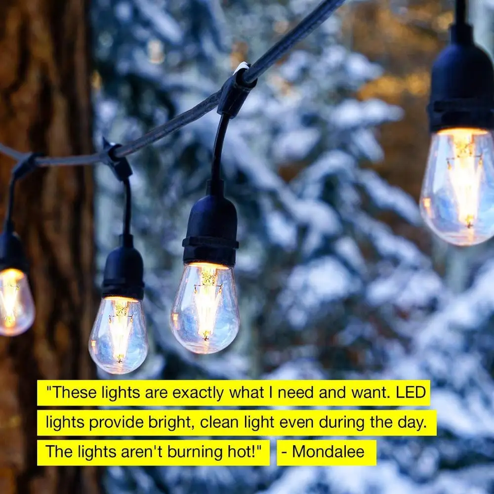 Водонепроницаемый светодиодный открытый гирлянды висячие Диммируемые 2 Вт