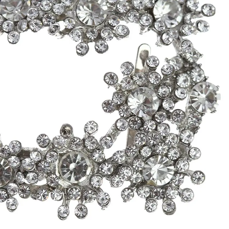 

1 Pair Simple Women Shoes Flower Rhinestone Square Shoe Buckle Charm Lady High Heel Accessories