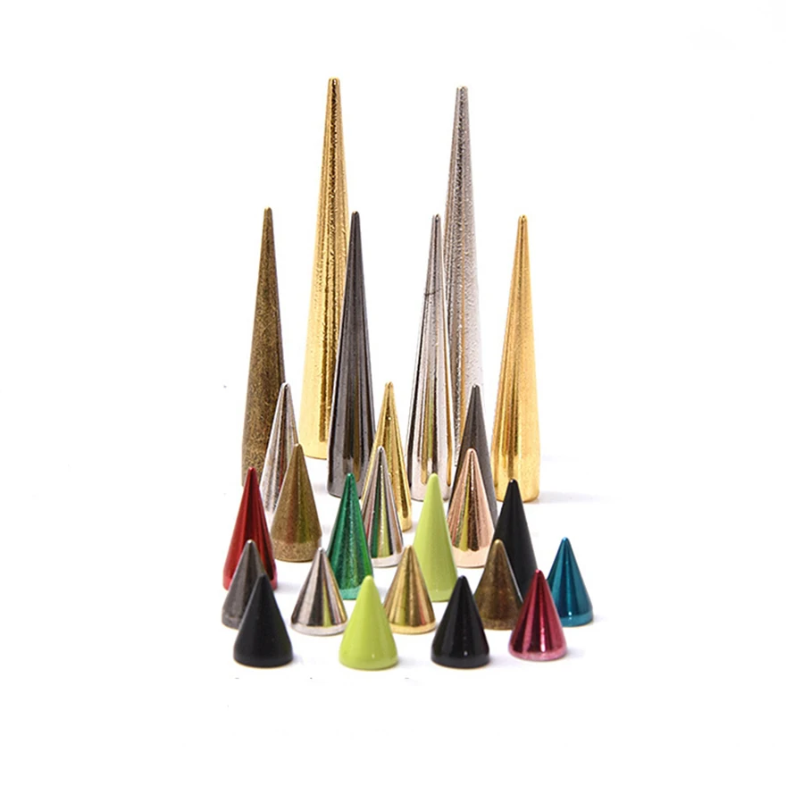 7 мм Диаметр Латунь панк шип деталь одежды заклепки Шпильки с винтами для сумки