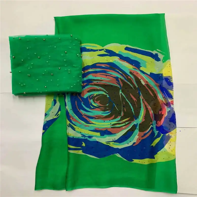 Высокое качество мягкая африканская вышивка натуральный шелк сатин кружевная