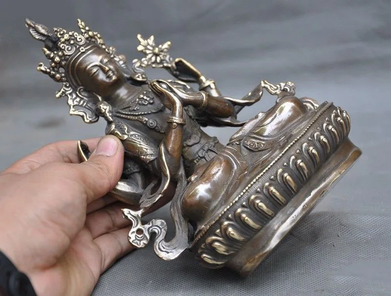 

wedding decoration Tibetan Buddhism bronze 4 Arms Chenrezig Tara Kwan-yin Bodhisattva Buddha statue