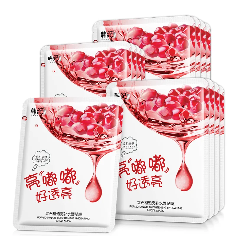 Red красные гранатовые косметические маски для лица Корея Косметика лист маска с