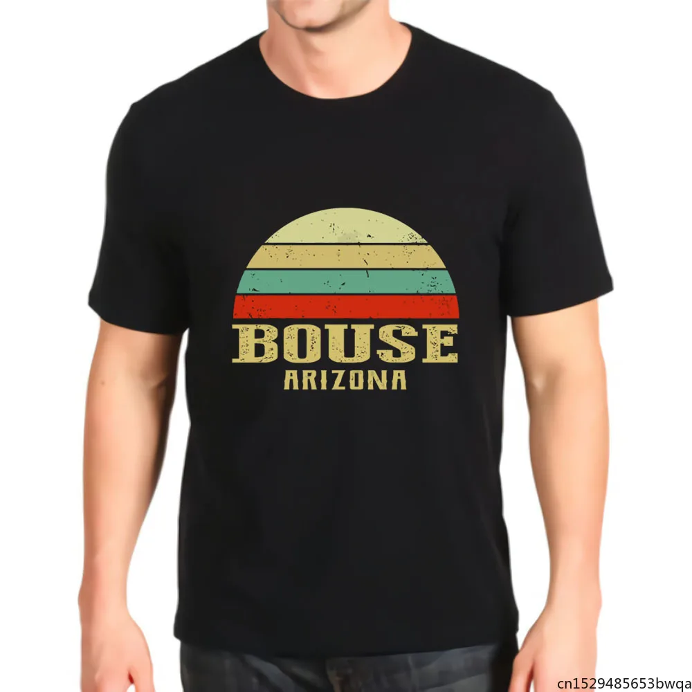 

Bouse Arizona Vintage Retro Sunset Ringer Anime Best Seller Top Men's T-shirt Kawaii Graphic New T Shirt