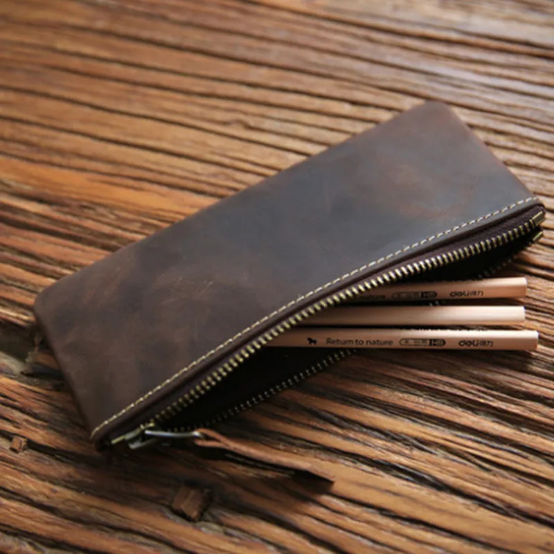 Чехол-карандаш ручной работы из натуральной кожи винтажная сумка воловьей на