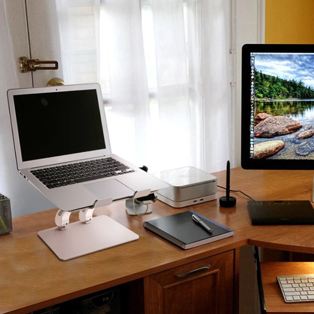 

Fashion Large Adjustable Laptop Stand with USB Hub Cooling Fan Coolers Tablets Book Notebook Cooling Holder for MacBook Air/Pro