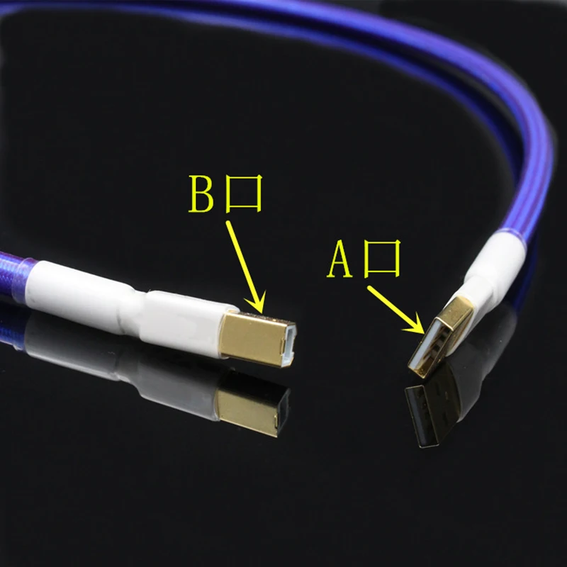 Colleimage Hi End QED 6N OCC с серебряным покрытием USB аудио кабель для передачи данных ЦАП hifi