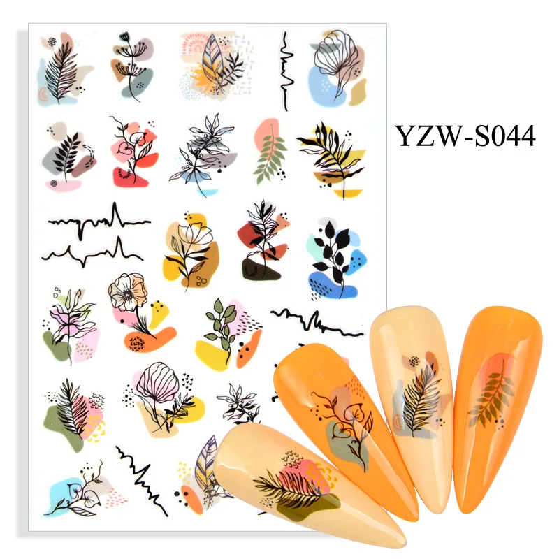 

3D наклейки для ногтей, эскиз, ветка дерева, слайдер, художественное оформление ногтей оберток, наклейки для дизайна, клейкие наклейки для ма...