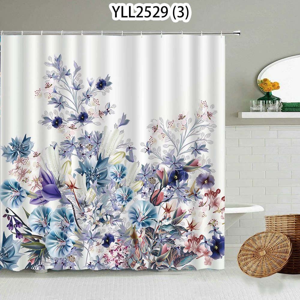 plant bathroom curtains tropical plants with hooks for bathroom shower curtains waterproof high quality fabric beautiful free global shipping