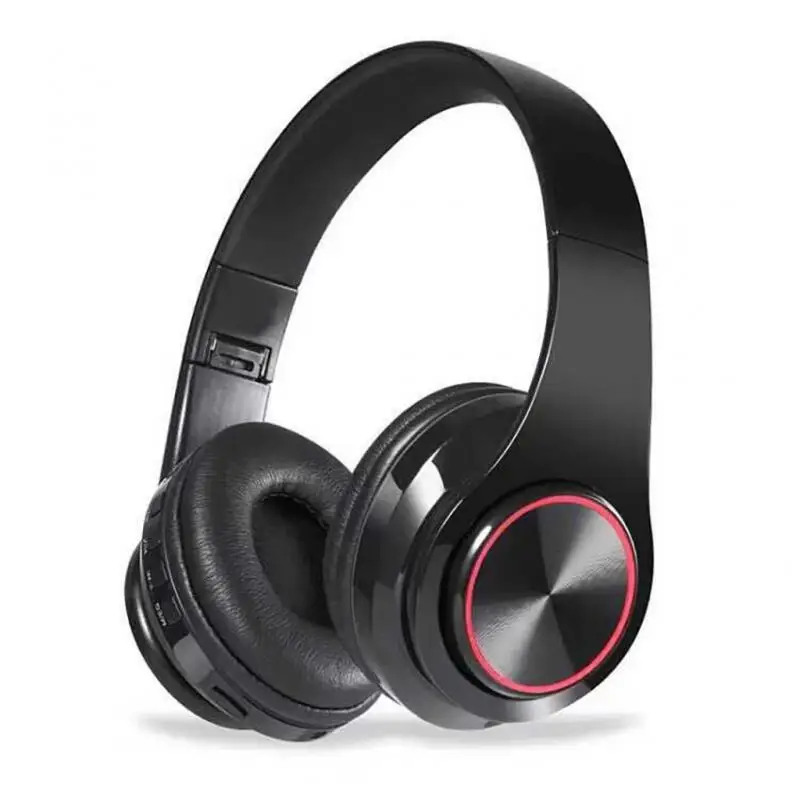 HiFi Headphones Wireless BT LED Light Foldable Support TF Card/FM Radio/Bluetooth-compatible Stereo Headset With Mic | Электроника