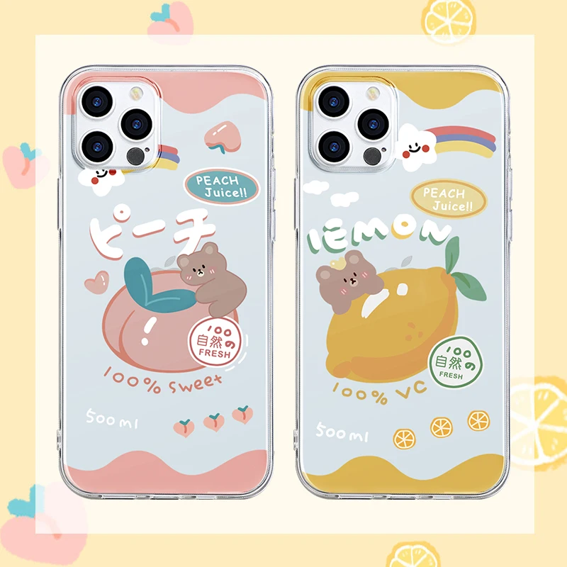 Fruit Bear Crocodile Cases For Xiaomi Redmi Mi 11 Note 10 10T 9 9T 9S 8 7 6 POCO F3 X3 M3 A3 Pro Max 11i Lite 9C 9A CC9e Bumper