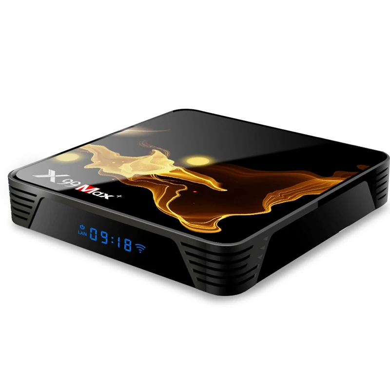 ТВ-приставка X99 Max Plus Android 9 0 четырехъядерный Amlogic S905X3 4 + 32 ГБ Wi-Fi 1000M BT 8K | Электроника