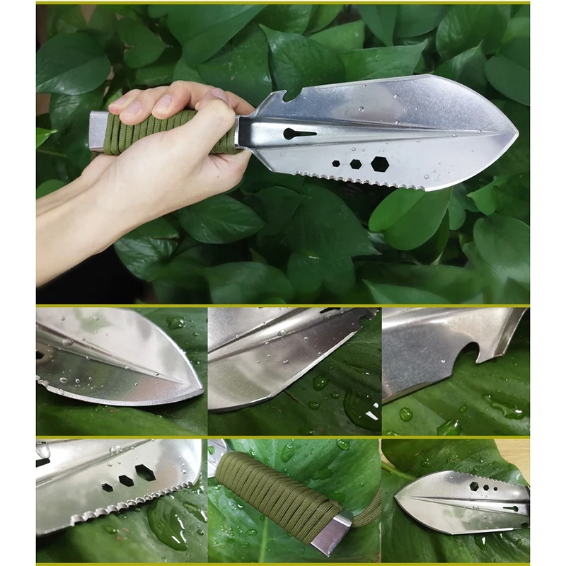 Multifunction Shovels Portable Garden Shovel Hunting Measurable Gardening Trowel Hiking Camping Equipment Outdoor Tools | Спорт и