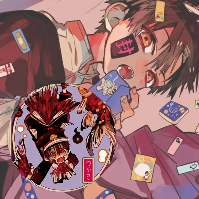 

8 pcs Toilet-Bound Hanako-kun Cosplay Badges Jibaku Shounen Bags Brooch Icon Collection Nene Yashiro Breastpin