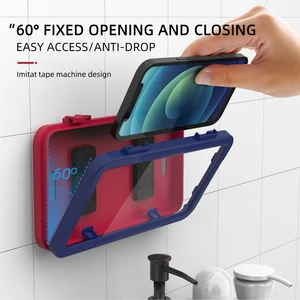 transparent touch screen case for iphone samsung xiaomi oppo vivo smart cell phone holder ip68 waterproof full protective cover free global shipping