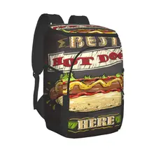 Picnic Cooler Backpack Hot Dogs Chalkboard Menu Waterproof Thermo Bag Refrigerator Fresh Keeping Thermal Insulated Bag