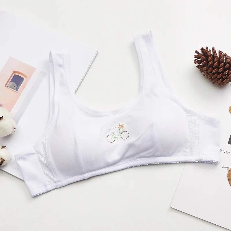 12-18Year Girls Training Bra Wireless Thin Cup Fashion Comfortable Teenage Underwear Cartoon underwear | Мать и ребенок