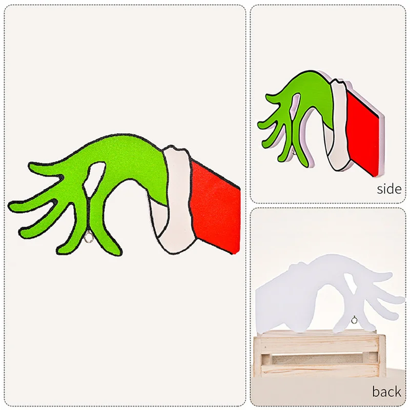 

Christmas Thief Hand Cut Out Christmas Thief Grinch Hand Decorations Home Decor Xmas Merry Christmas Ornaments Navidad 2021