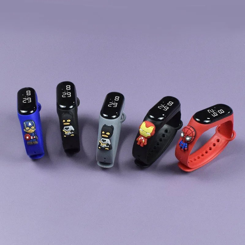 Детские спортивные часы Disney для мальчиков Мультяшные электронные с сенсорным
