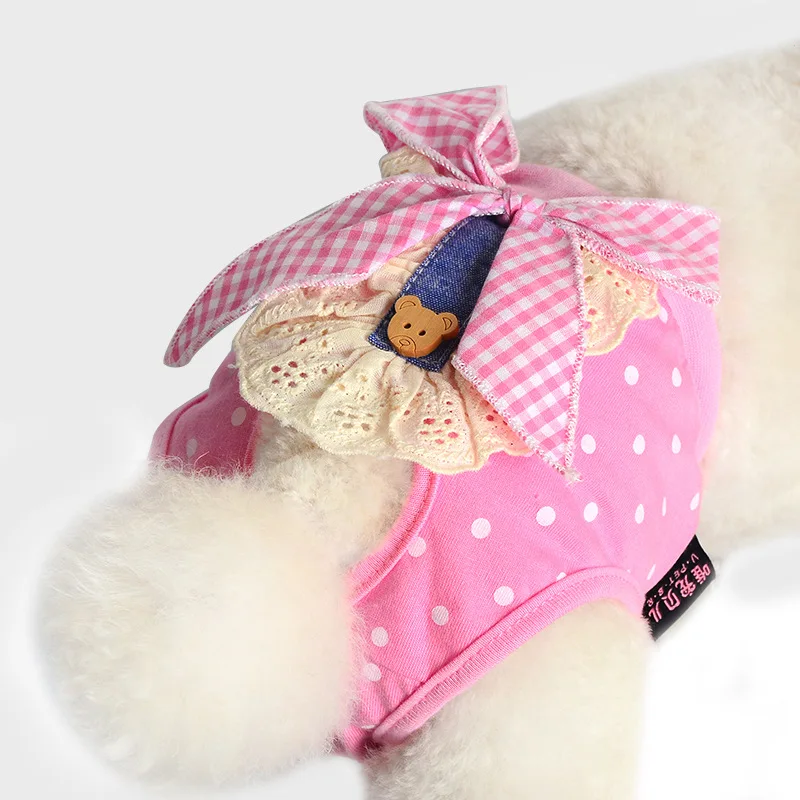 Собака Подгузники физиологические трусы мягкие моющиеся женские собака шорты