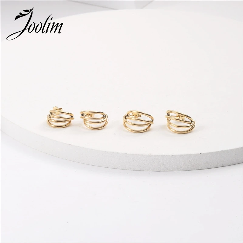 

Joolim High End PVD Plated Arc-shaped Sense Of Depth Earring Irregular Earring Drop Shipping Supplier