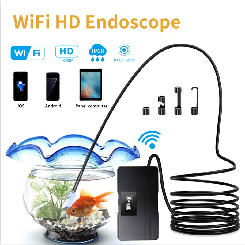Телескопическая Wifi эндоскопа камера 5,5 мм 1080P HD полужесткая змея камера USB эндоскоп бороскоп эндоскоп для Iphone планшета